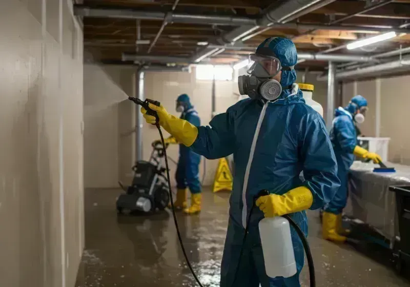 Basement Sanitization and Antimicrobial Treatment process in Hazel Crest, IL